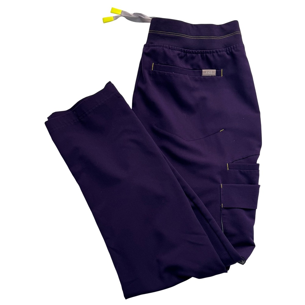 Figs Technical Collection Purple Cargo Scrub Pants Womens Large W23SW2002